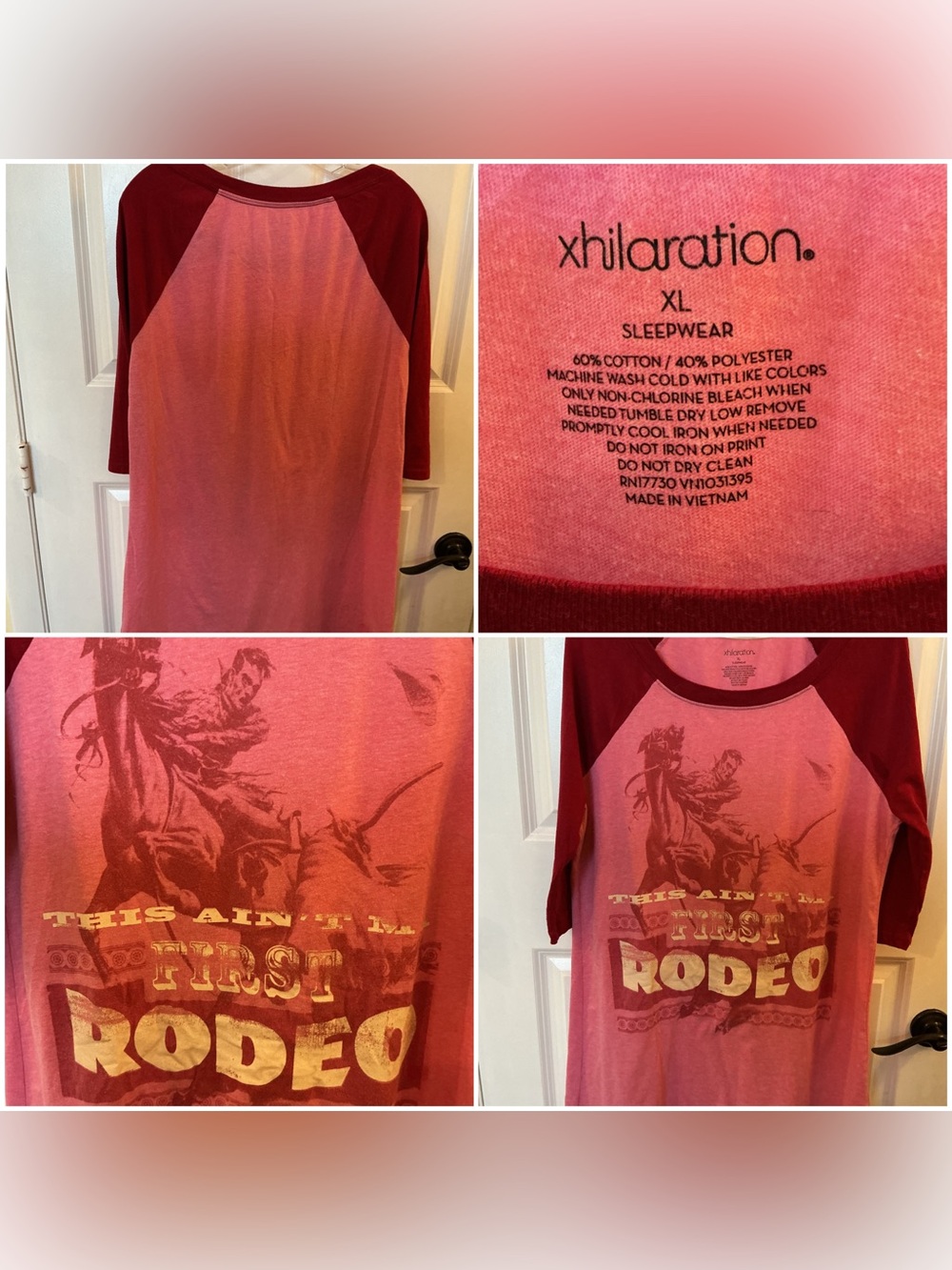 Target Pink & Red 'First Rodeo' Sleep Shirt - Picture 2 of 2